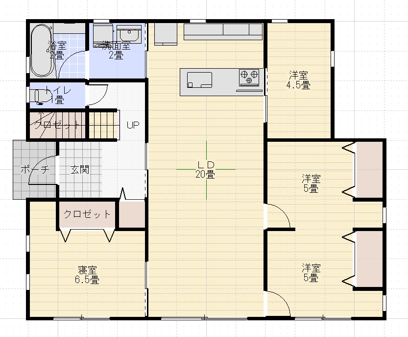 平屋30坪西玄関4LDK間取りアエラホーム