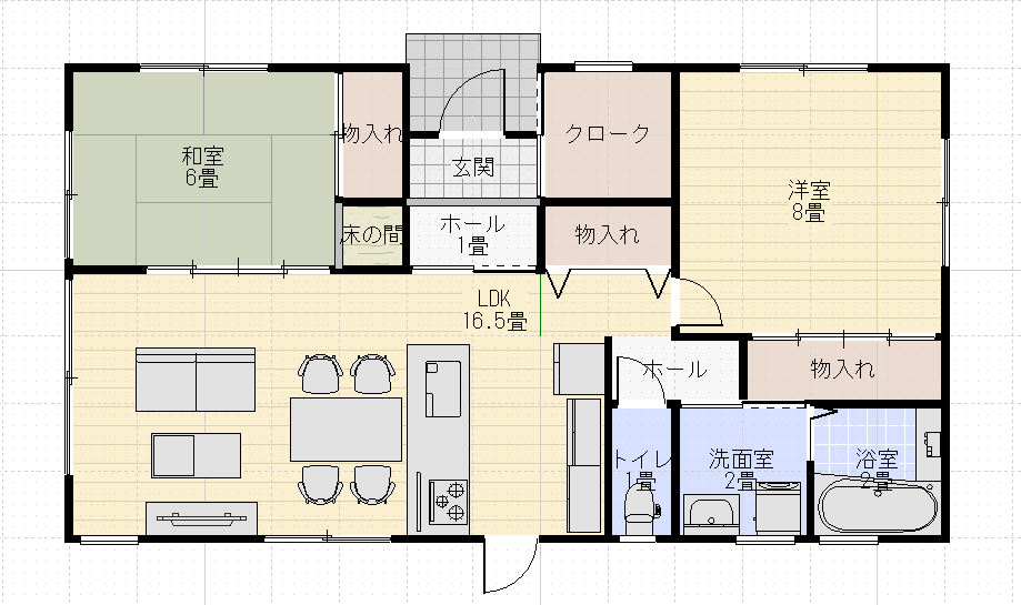 平屋北玄関2LDKローコスト住宅の間取りまとめ